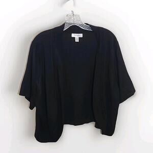 Dress Barn Women's Black Cropped Short Sleeve Sweater Sz 18 / 20